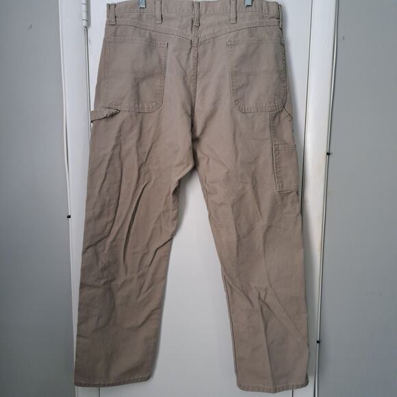 Rustler Men's Work Pants Light Tan Size 38x32 - Picture 2 of 8